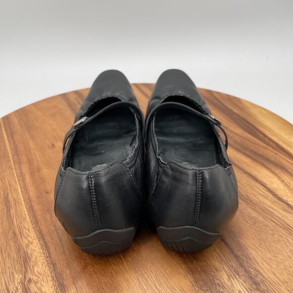 Paul Green Munchen Shoes Womens Size UK 8.5 US 11 Black Leather Mary Jane Casual - Picture 4 of 8
